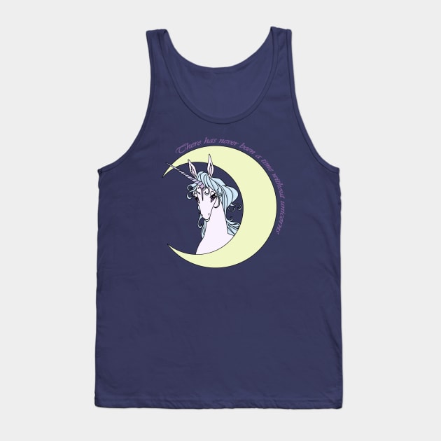 The Last Unicorn Moon Tank Top by WickedFaery